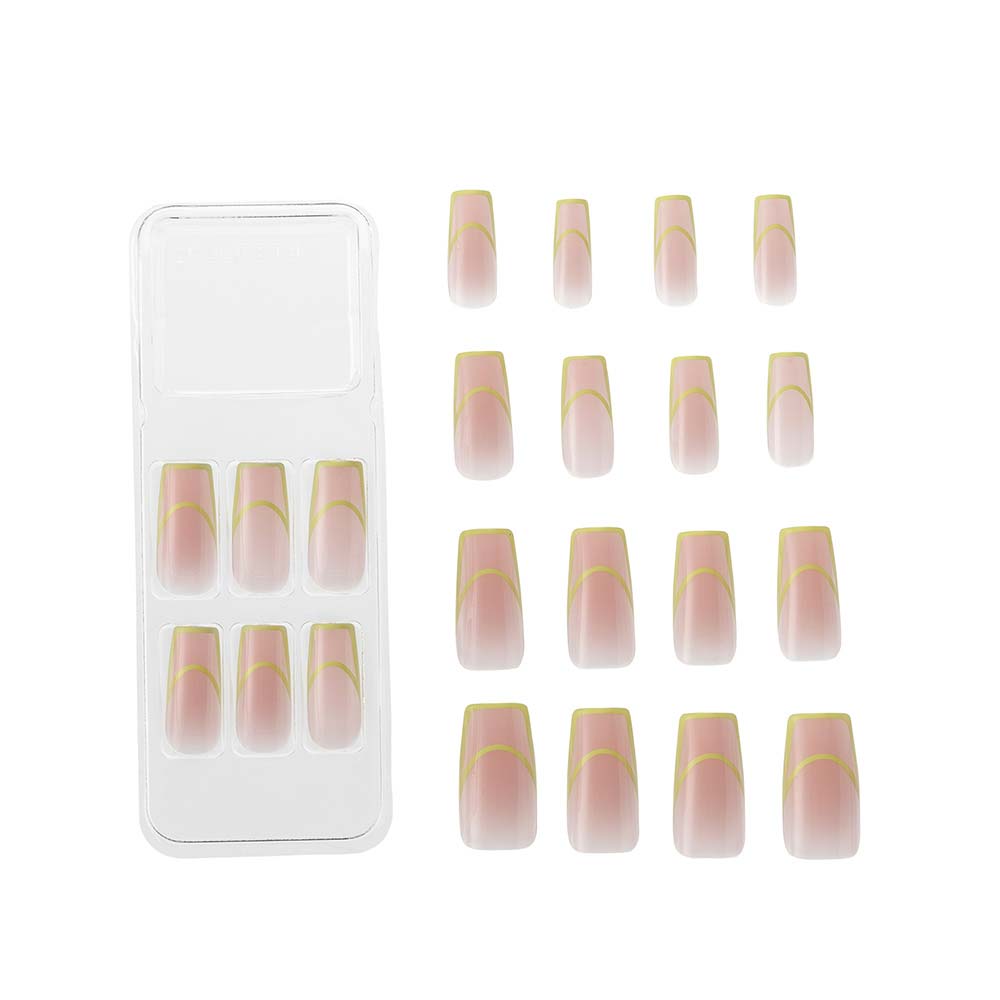 Miniatura Unhas Postiças Kiss New York - Gel Extend French Neon 1 Un