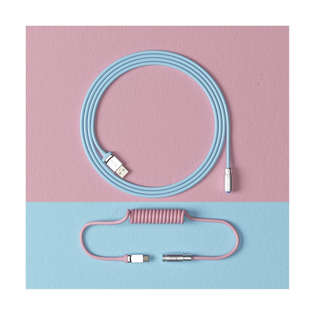 Miniatura Cabo Enrolado Akko Aviator Sakura Pink Tokyo Usb C P/Teclado