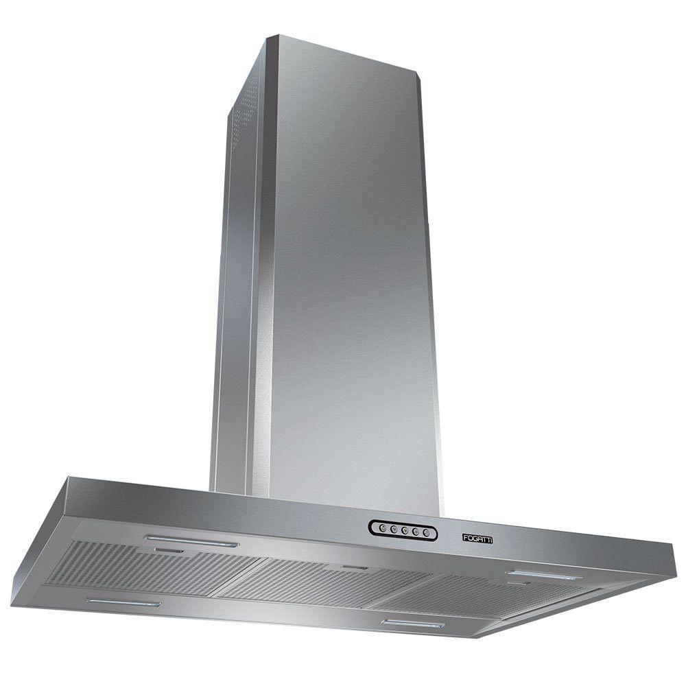 Miniatura Coifa Ilha 90cm Retangular Fogatti Inox 220v