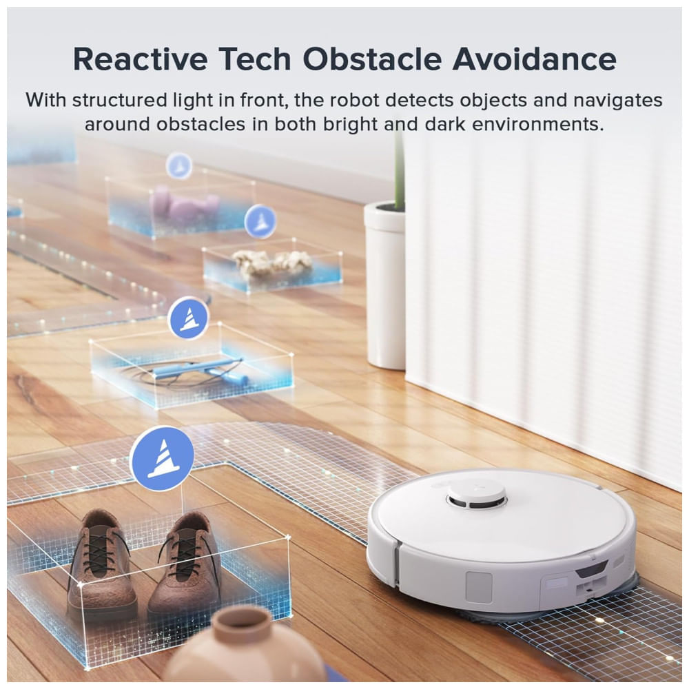 Roborock Qrevo Curv S5X: Robô Aspirador 2 em 1 com 17.000Pa, Anti-Emaranhamento, Mop FlexiArm, Desvio Inteligente de Obstáculos.