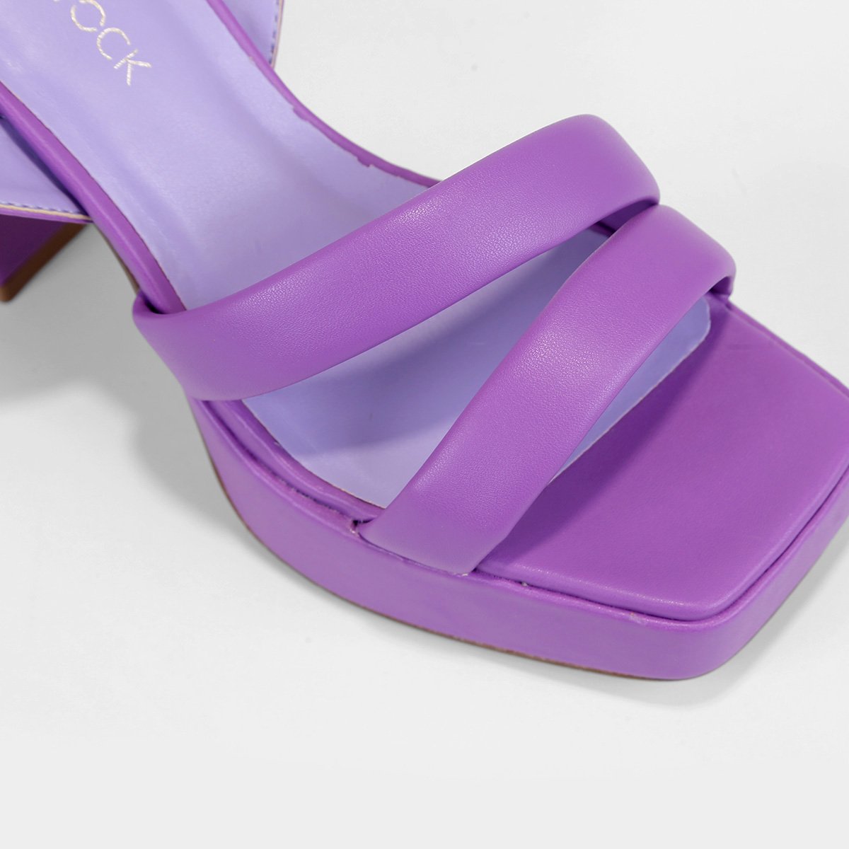 Miniatura Sandália Shoestock Tiras Comfy Meia Pata Feminina Roxo - 35