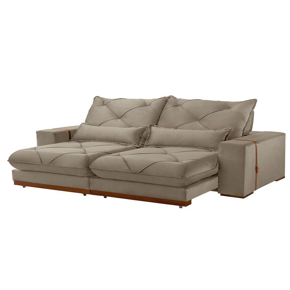 Sofá Turim Veludo 02 Módulos De 120cm B25cm Meu Sofá Online B002 Veludo Capuccino