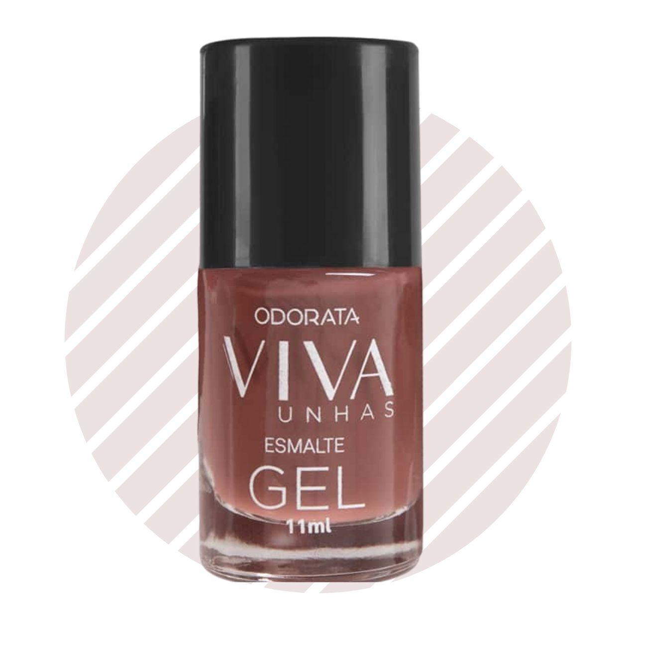 Miniatura Esmalte Em Gel Nude Avelã Não Precisa Cabine Secagem Rápida