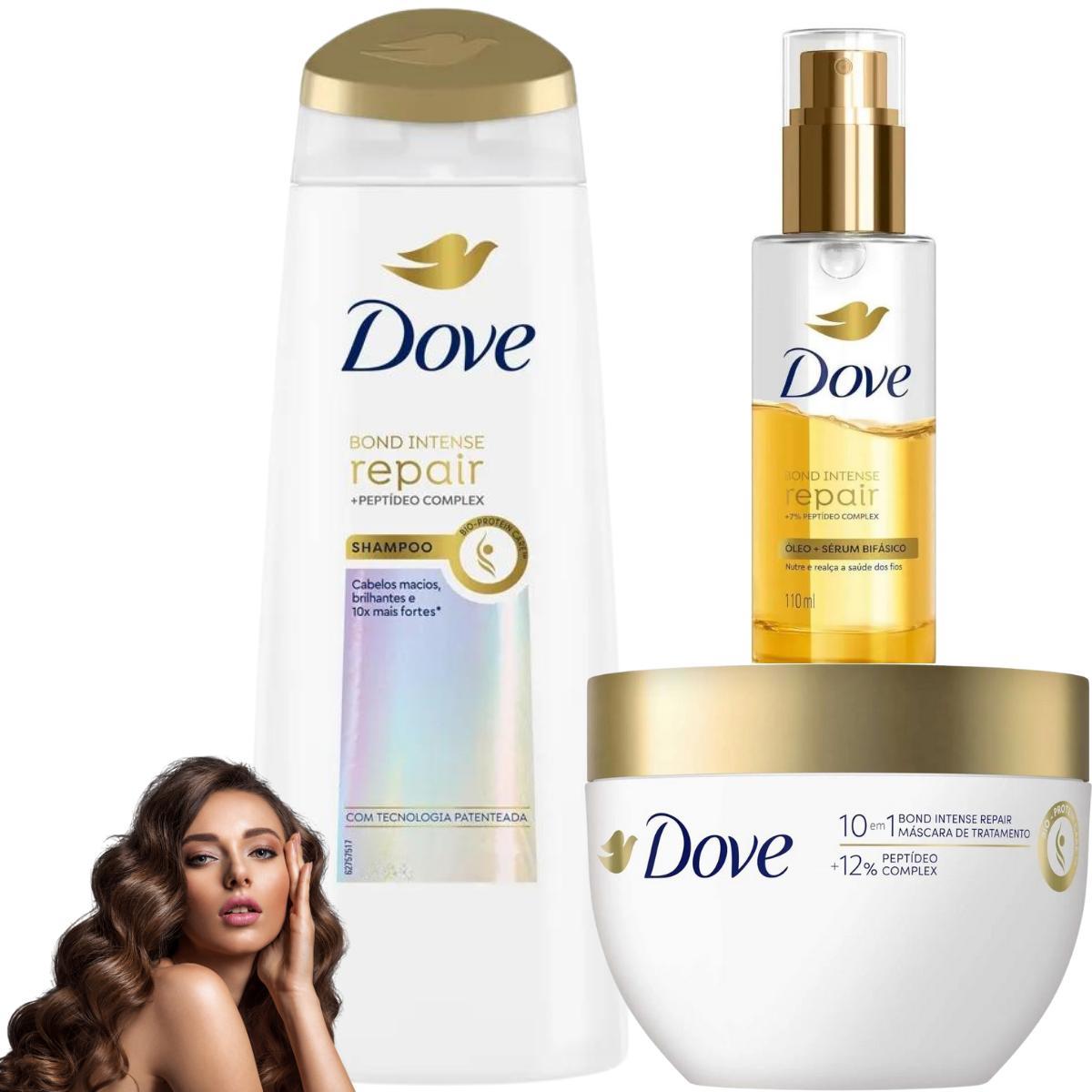 Miniatura Kit Dove Mascara Intense Repair Bond Tratamento Reparador