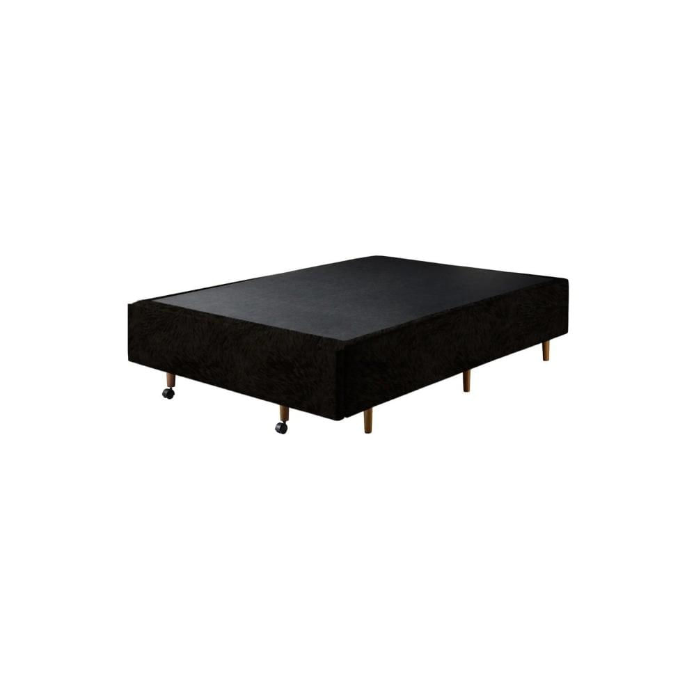 Miniatura Cama Box Queen com Sapateira 158x198x30cm Móveis Digital Suede Marrom