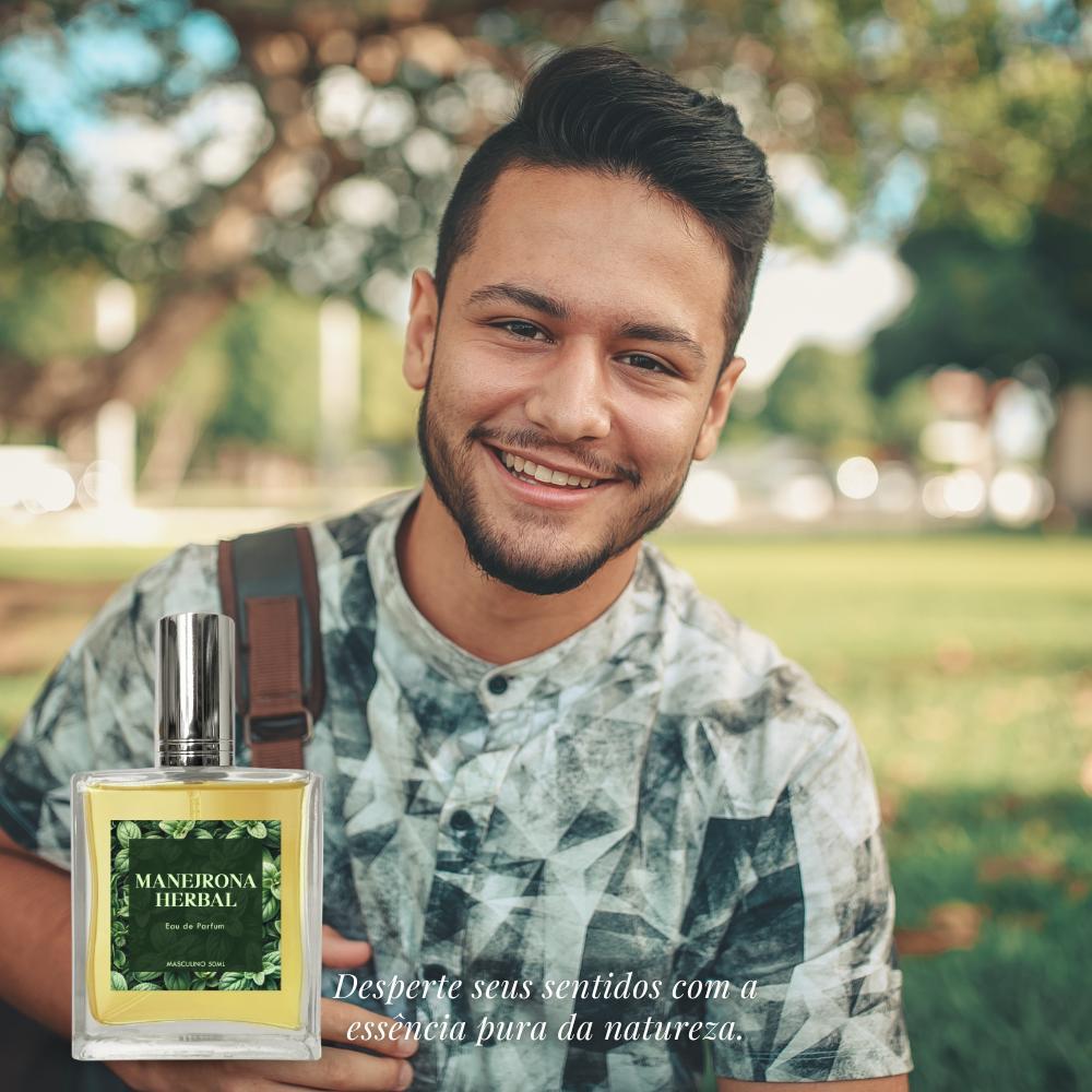 Perfume Manjerona Herbal Masculino 50Ml - Natural E Vegano