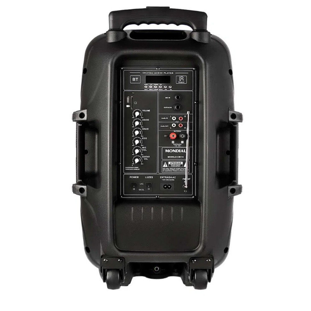 Miniatura Caixa De Som Amplificada Cm550 Bluetooth Entradas Usb Rádio Fm Mondial Preto - Bivolt
