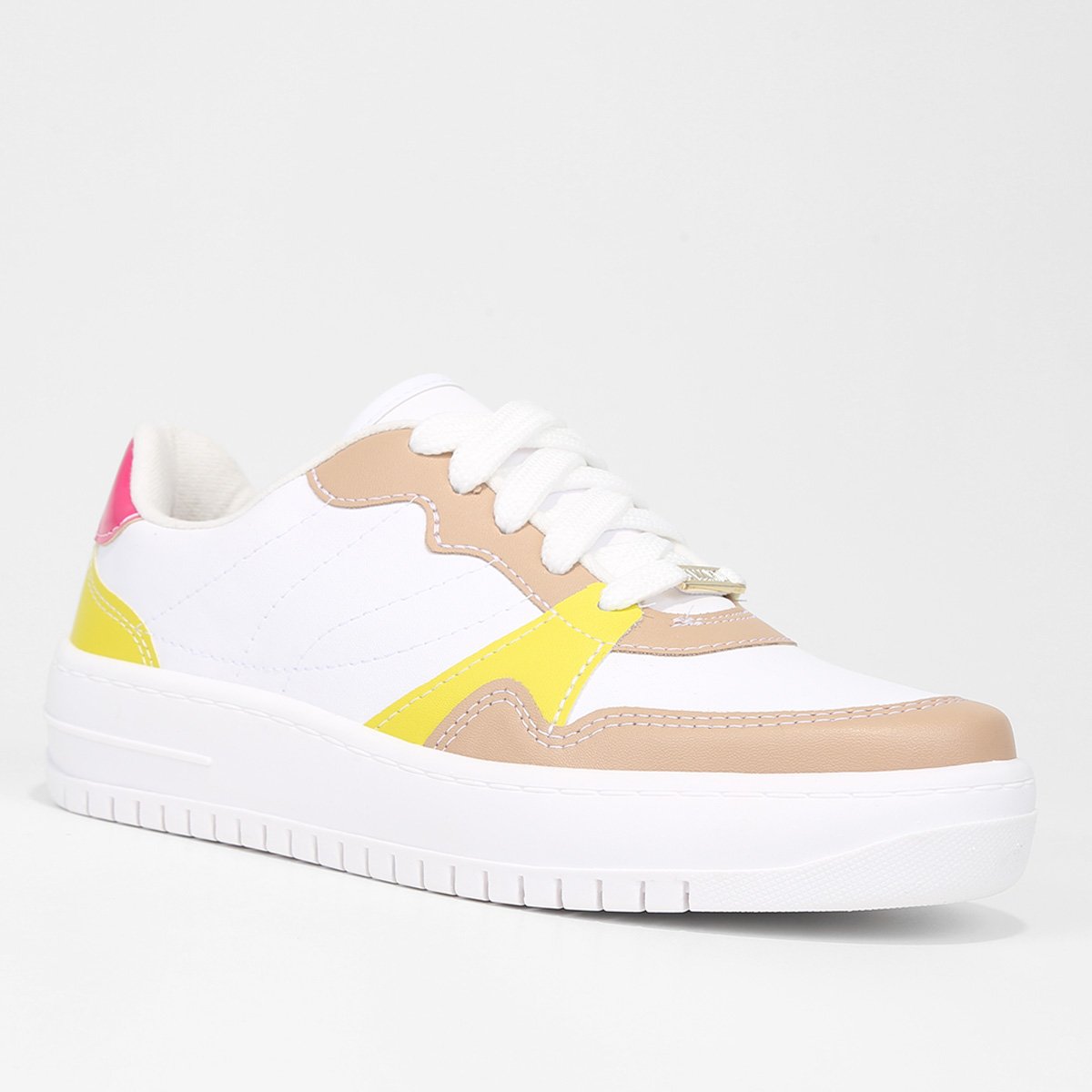 Miniatura Tênis Vizzano Color Tratorado Feminino Branco+Nude - 34