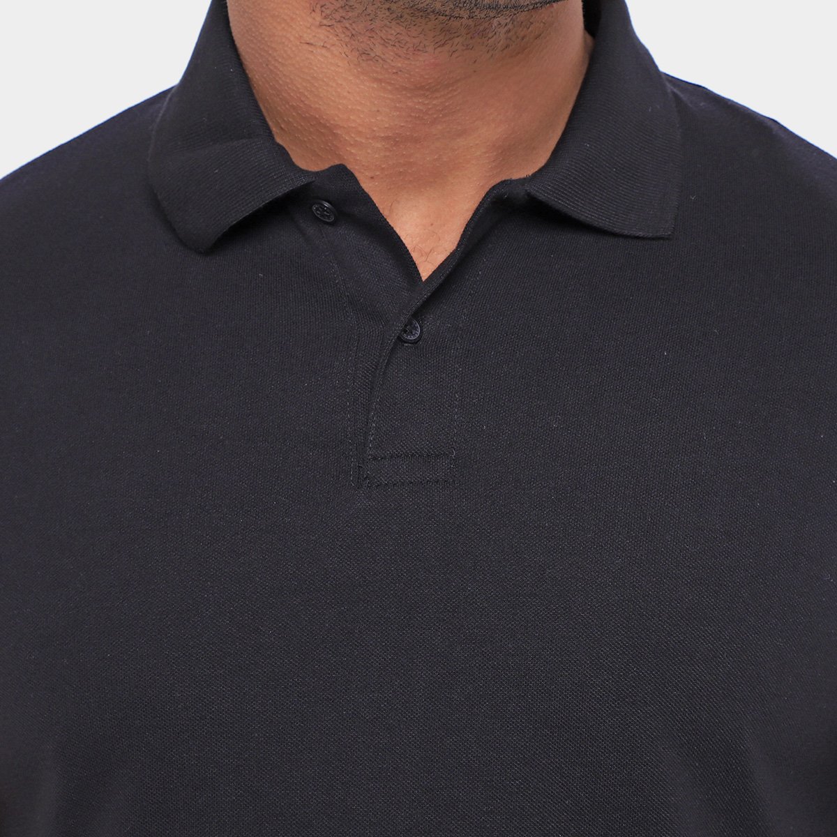 Miniatura Kit Camisa Polo Hering C/ 2 Peças Masculina Preto+Branco - GG