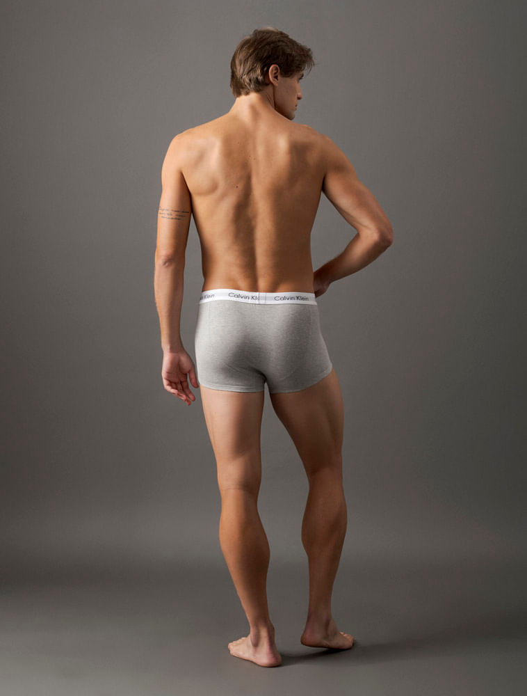 Kit 4 Cuecas Trunk Classic Cintura Baixa Com Elastano Calvin Klein Underwear - Branco + Preto + Mescla Kit 4 Cuecas Trunk Classic Cintura Baixa Com Elastano Calvin Klein Underwear Branco + Preto + Mescla l