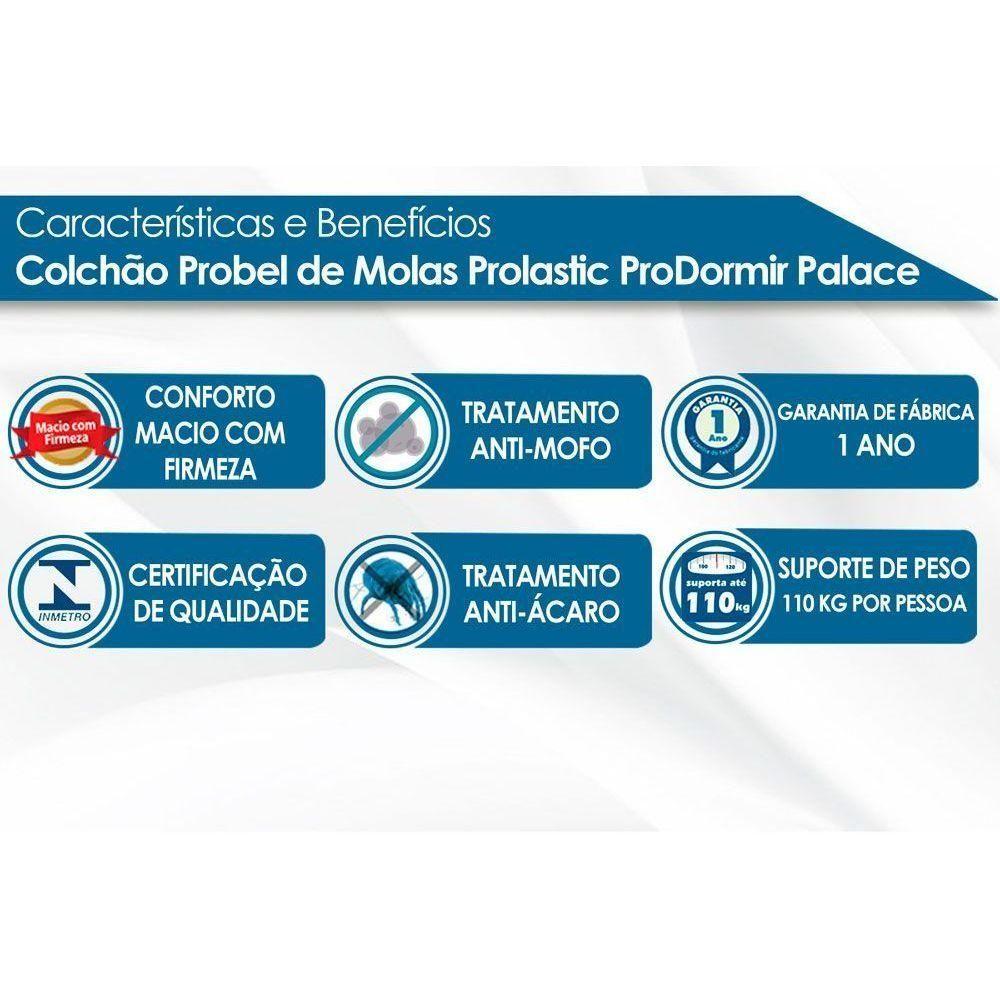 Miniatura Cama Box Queen: Colchão Molas Ensacadas Probel Masterpocket Prodormir Pallace + Base Brown(158X198)