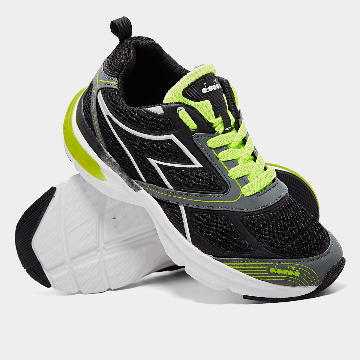 Miniatura Tênis Diadora Leggenda Preto+Limão - 39