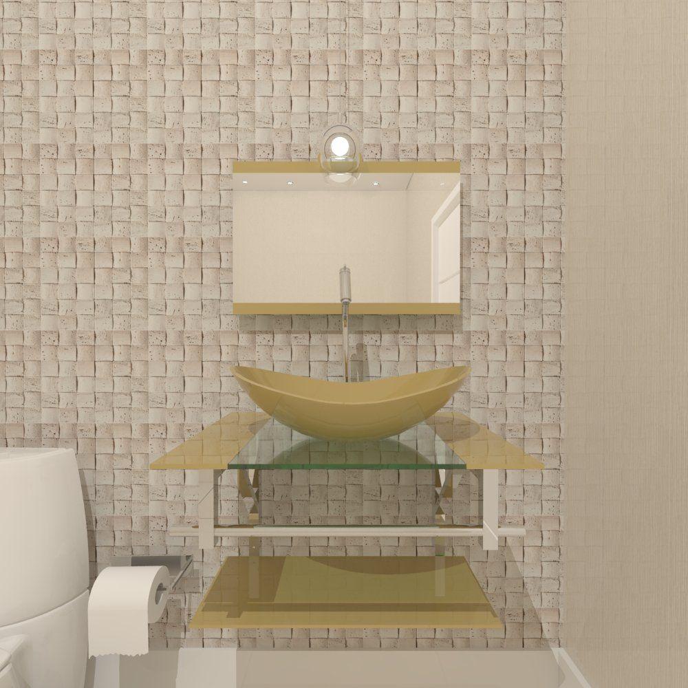 Miniatura Gabinete de Vidro Sérvia 60cm Iq Inox Champanhe