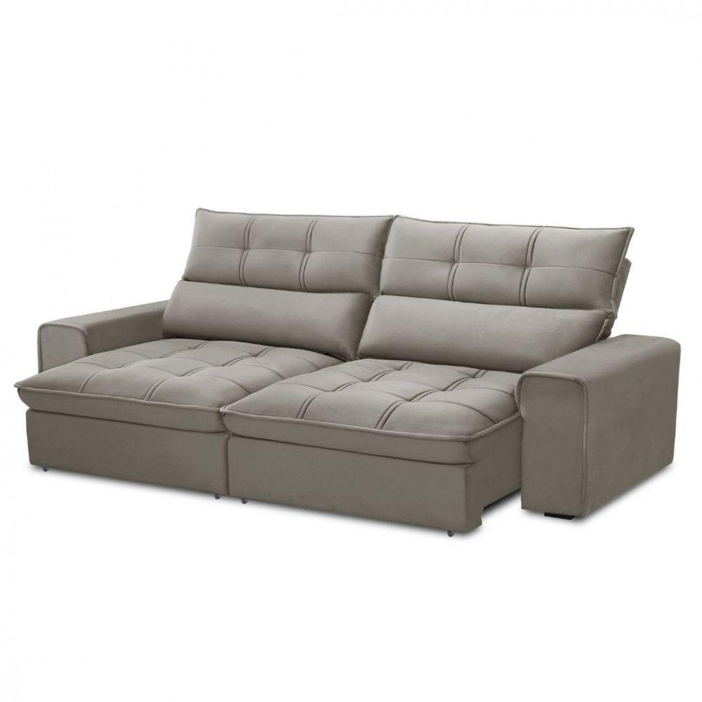 Miniatura Sofa 3 Lugares Retratil E Reclinavel Ferguile Lotus Castor