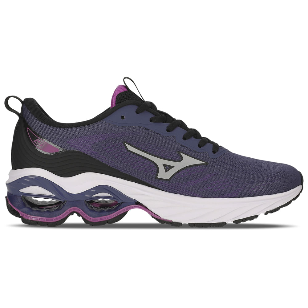 Miniatura Tênis de Corrida Feminino Mizuno Wave Frontier 15 Roxo - 36