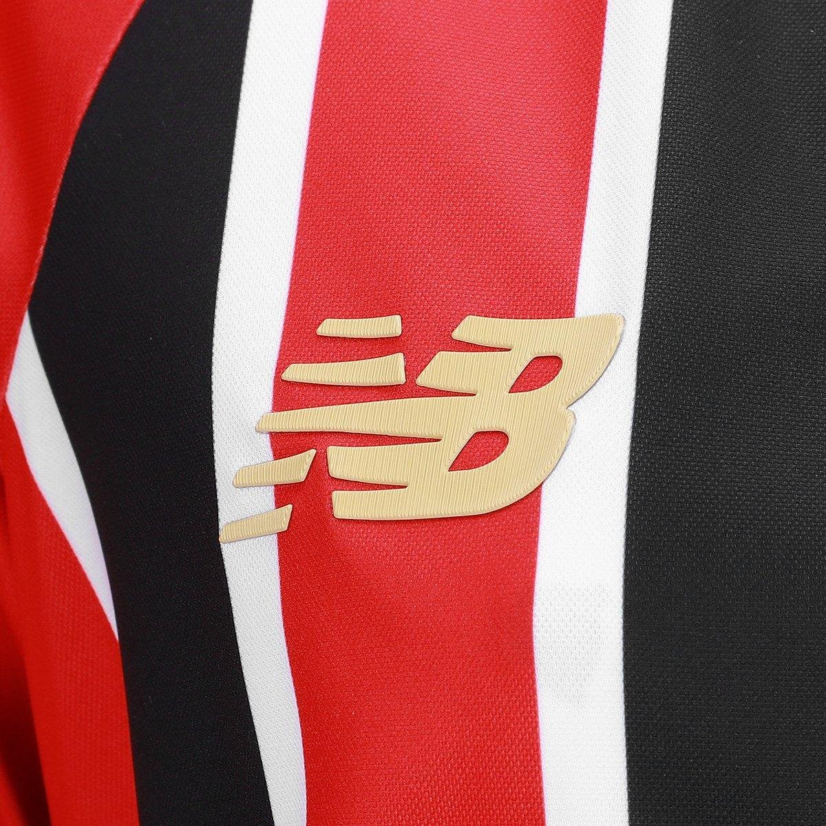 Miniatura Camisa São Paulo II 25/26 s/n Torcedor New Balance Feminina Vermelho+Branco - EGG