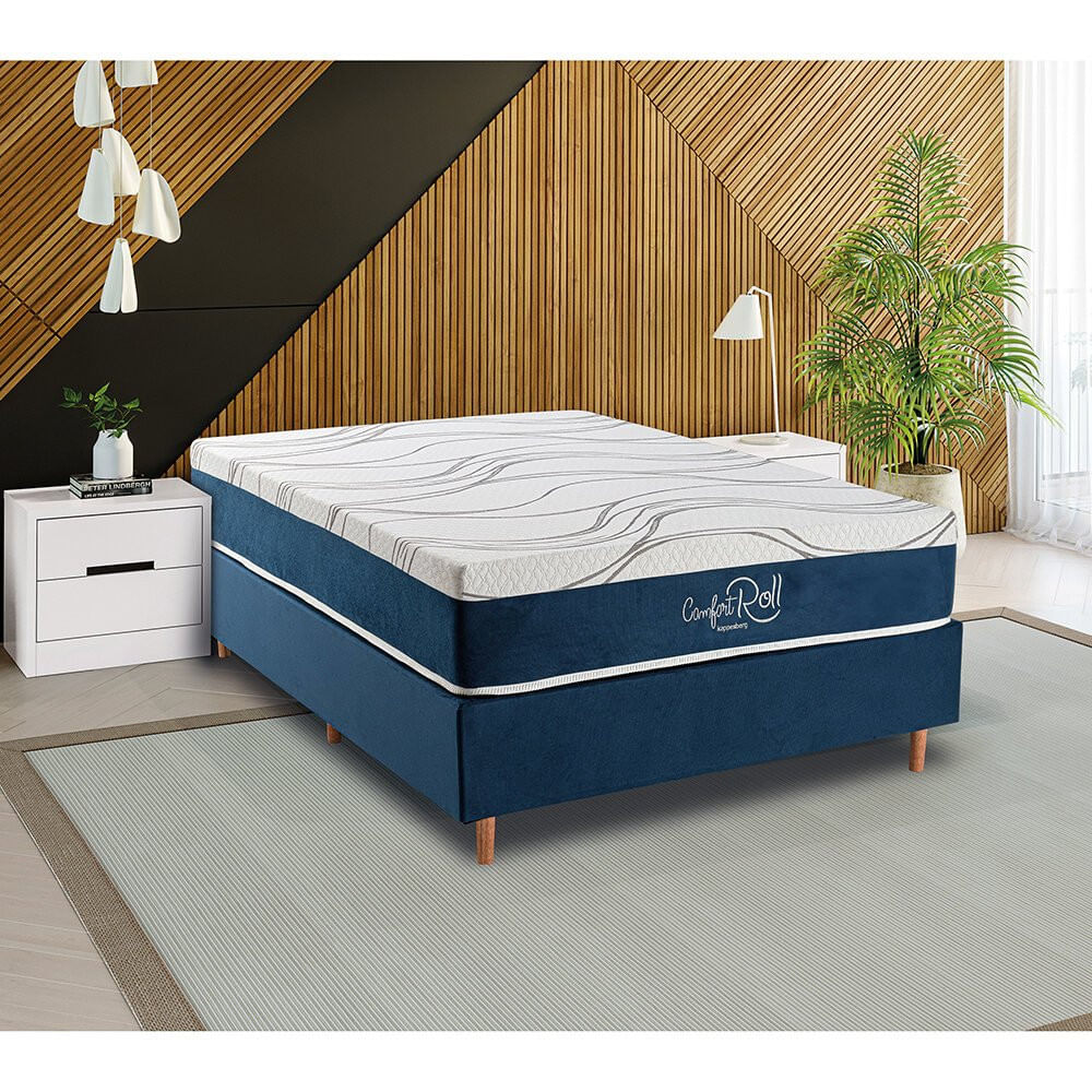 Miniatura Base Sommier Cama Box Casal Kappesberg 138x188 Azul