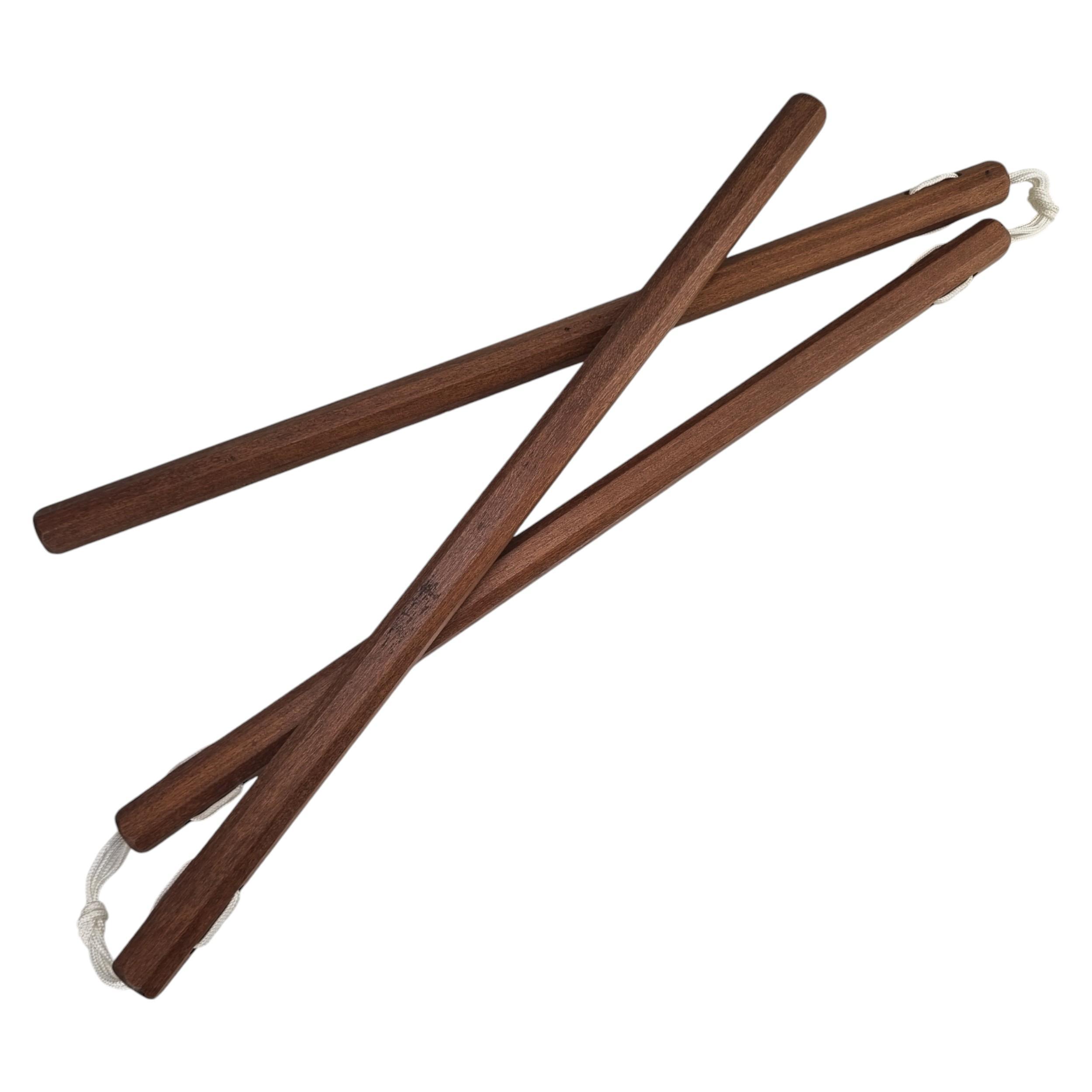 Miniatura Bastão Articulado 3 Partes San Ti Quan Madeira Para Treino