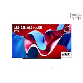 Miniatura Smart TV 83" LG OLED 4K Ultra HD 83C4PSA com Processador AI alpha9 Ger7, webOS 24, 120Hz, Nvidia G-Sync, Dolby Vision e Atmos
