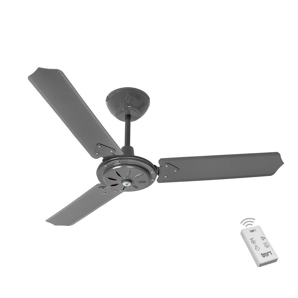 Miniatura Ventilador Ipanema Grafite 110v 3 Pás E Controle 110V