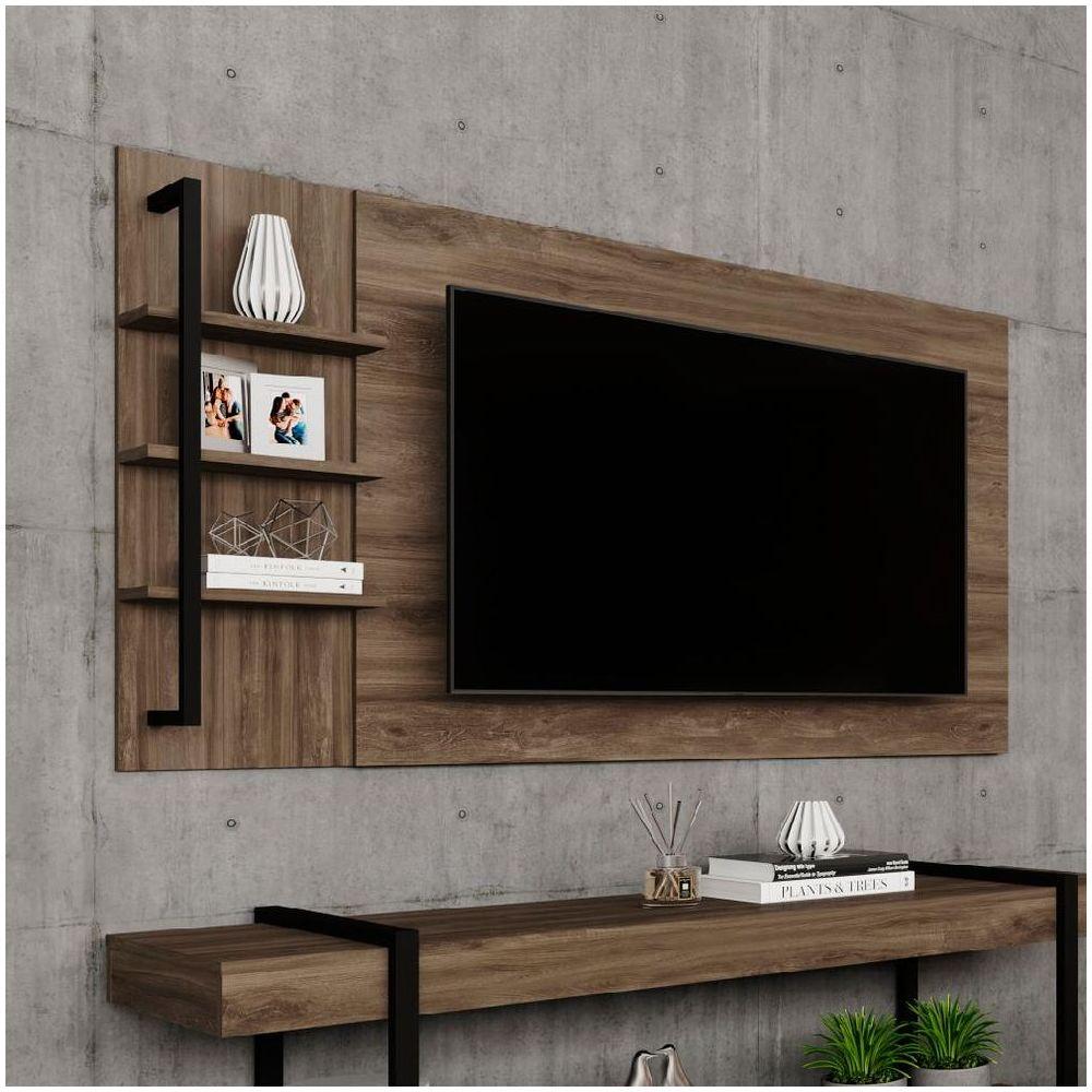Miniatura Painel Amazonas para Tv Até 50" Com Prateleiras Madeirado