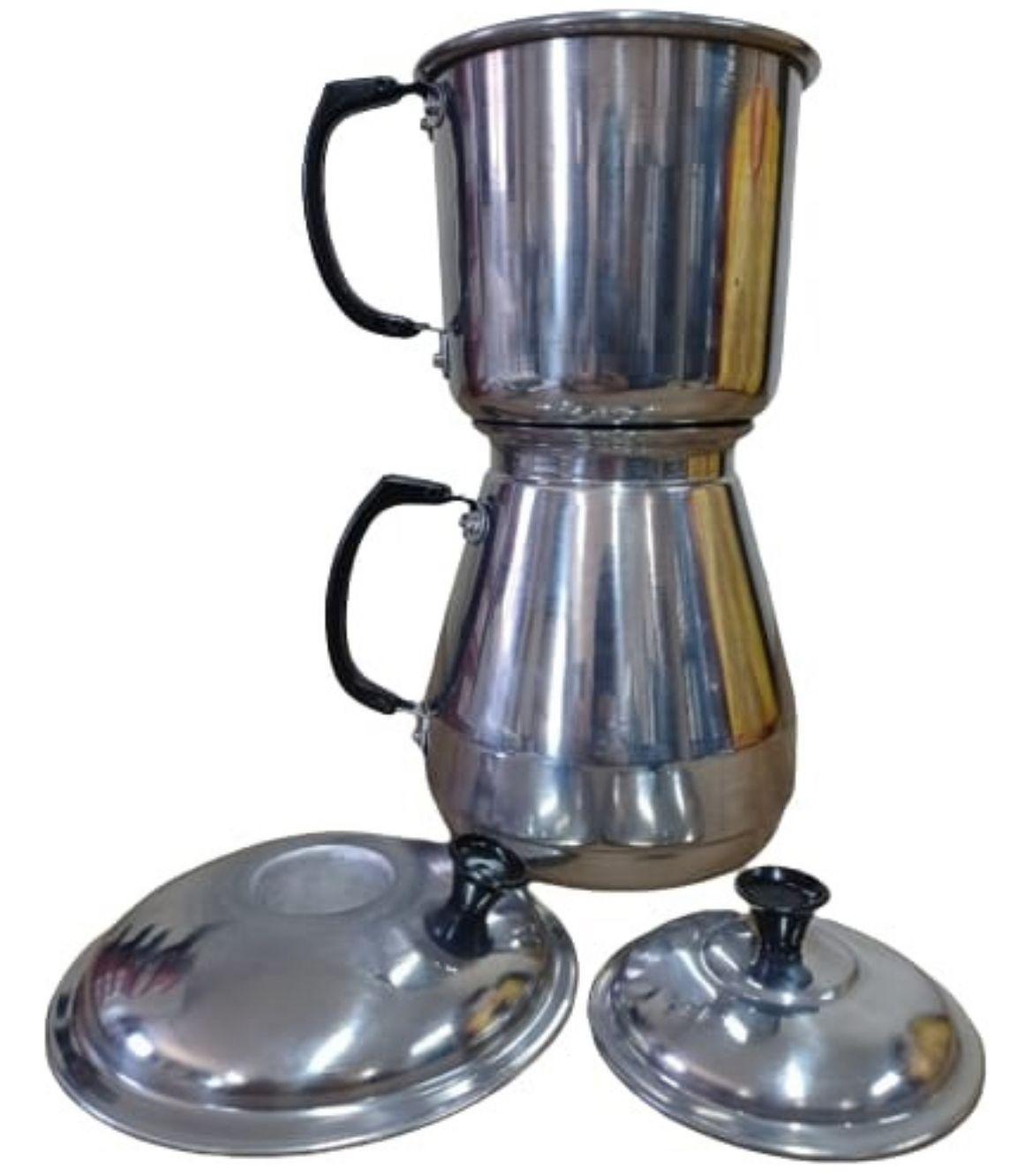 Miniatura Cafeteira Italiana Espelhada 1,5 Litro Mp Aluminio Polido