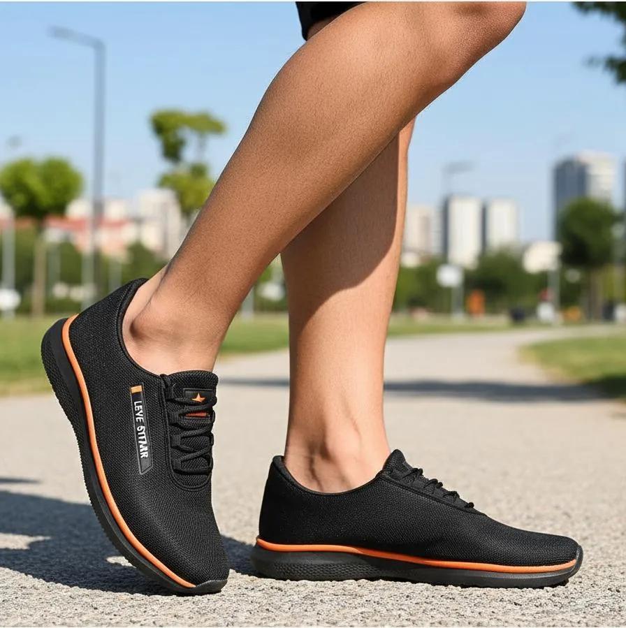 Miniatura Tênis Leve Star: Conforto E Lev Preto/Verde/Run 41 Br