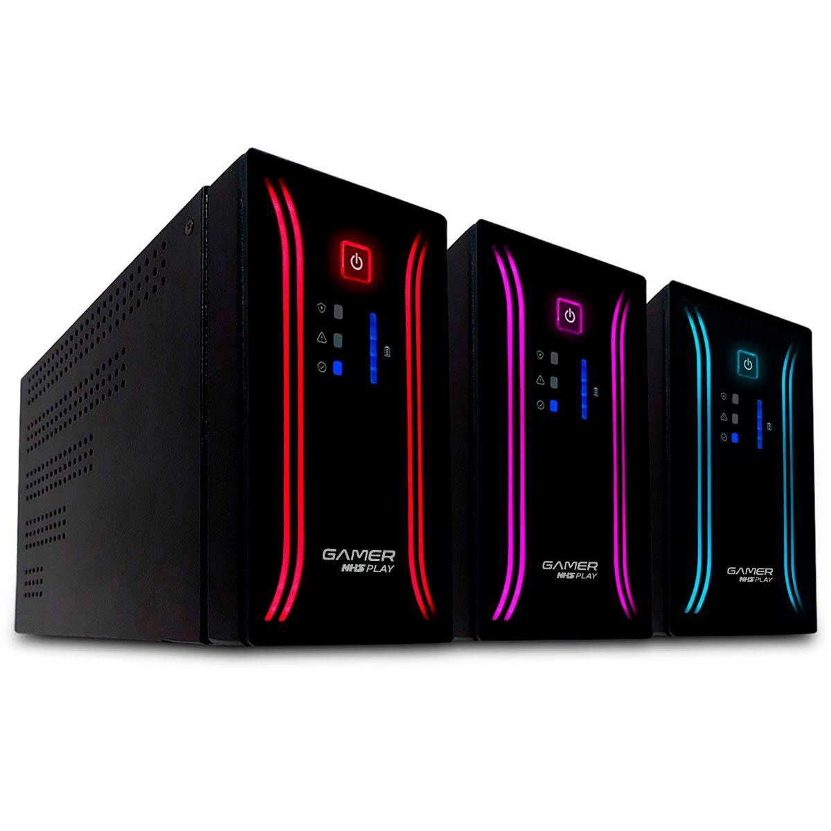 Miniatura Nobreak Gamer Nhs Play Senoidal 1000Va, Ent. Bivolt, Saída