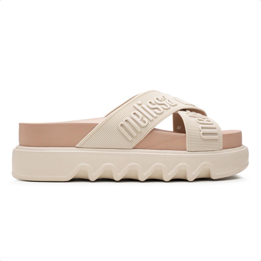 Miniatura Sandália Melissa Cross M-Lover Platform Feminina Bege / Nude - 33/34