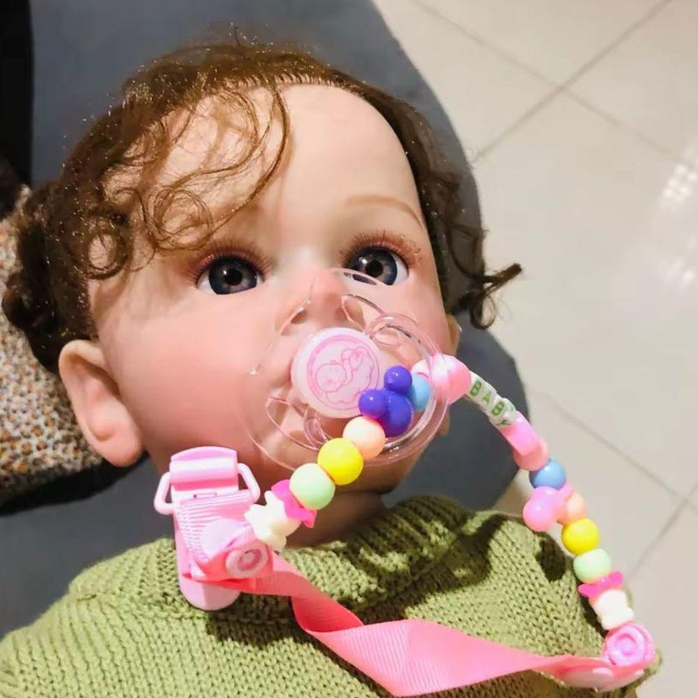 Miniatura Bebê Reborn Menina Corpo Todo em Vinil de Silicone Olhos Abertos Realista