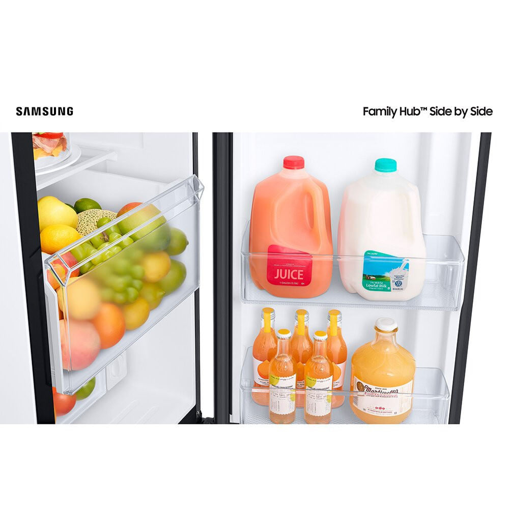 Geladeira Samsung Side By Side Family Hub 585 Litros - RS58 Black Inox Look - 110V