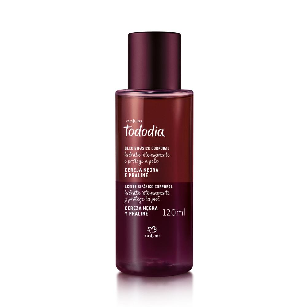 Miniatura Óleo Bifásico Corporal Tododia Cereja Negra e Praliné 120 ml