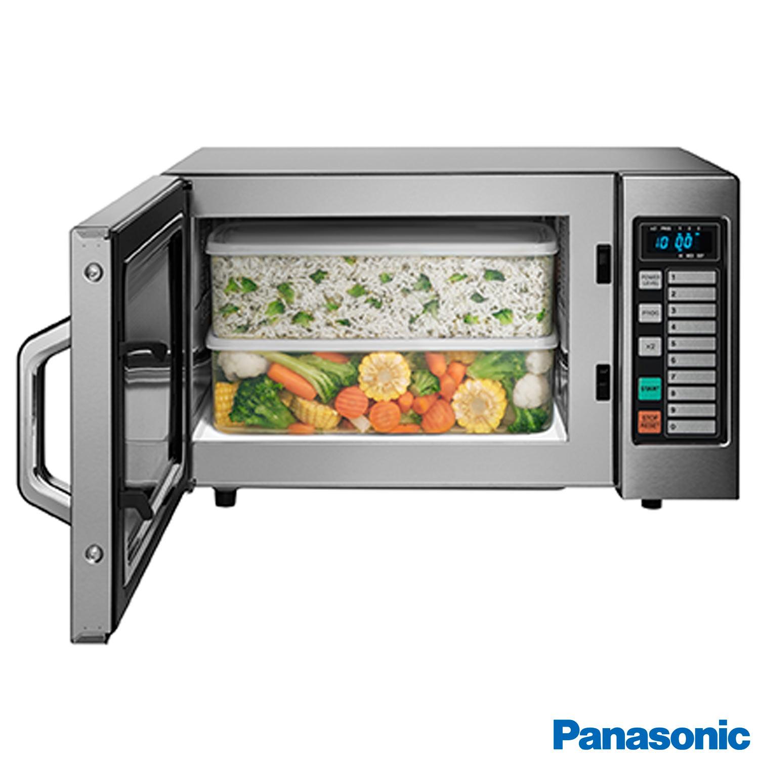 Miniatura Micro-ondas Panasonic Profissional com 22 Litros de Capacidade Inox - NE-1037RYK 220