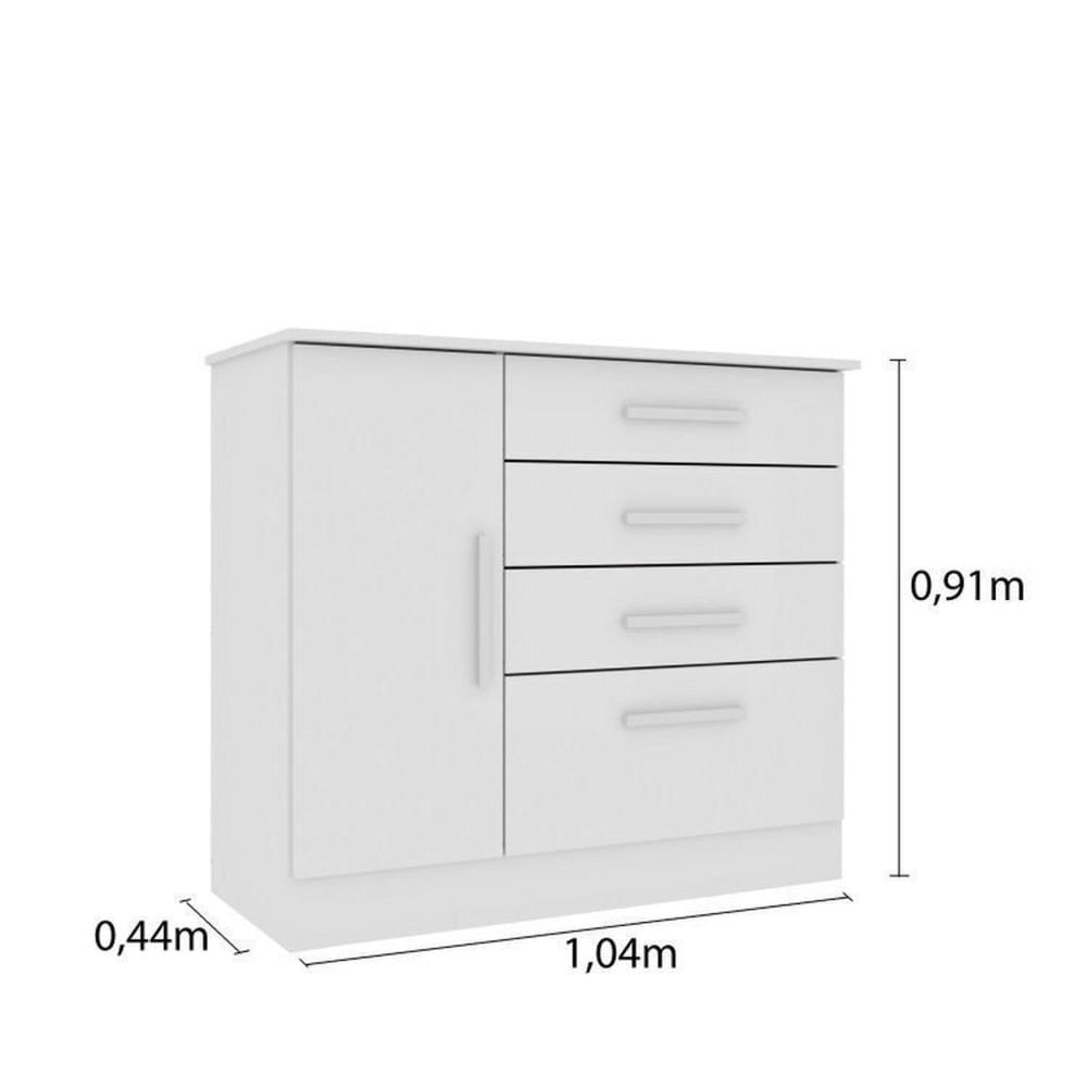 Quarto Casal Completo Guarda-Roupa 6 portas Londres Cama Mônaco com Cabeceira e Cômoda Chicago Espresso Móveis Neve