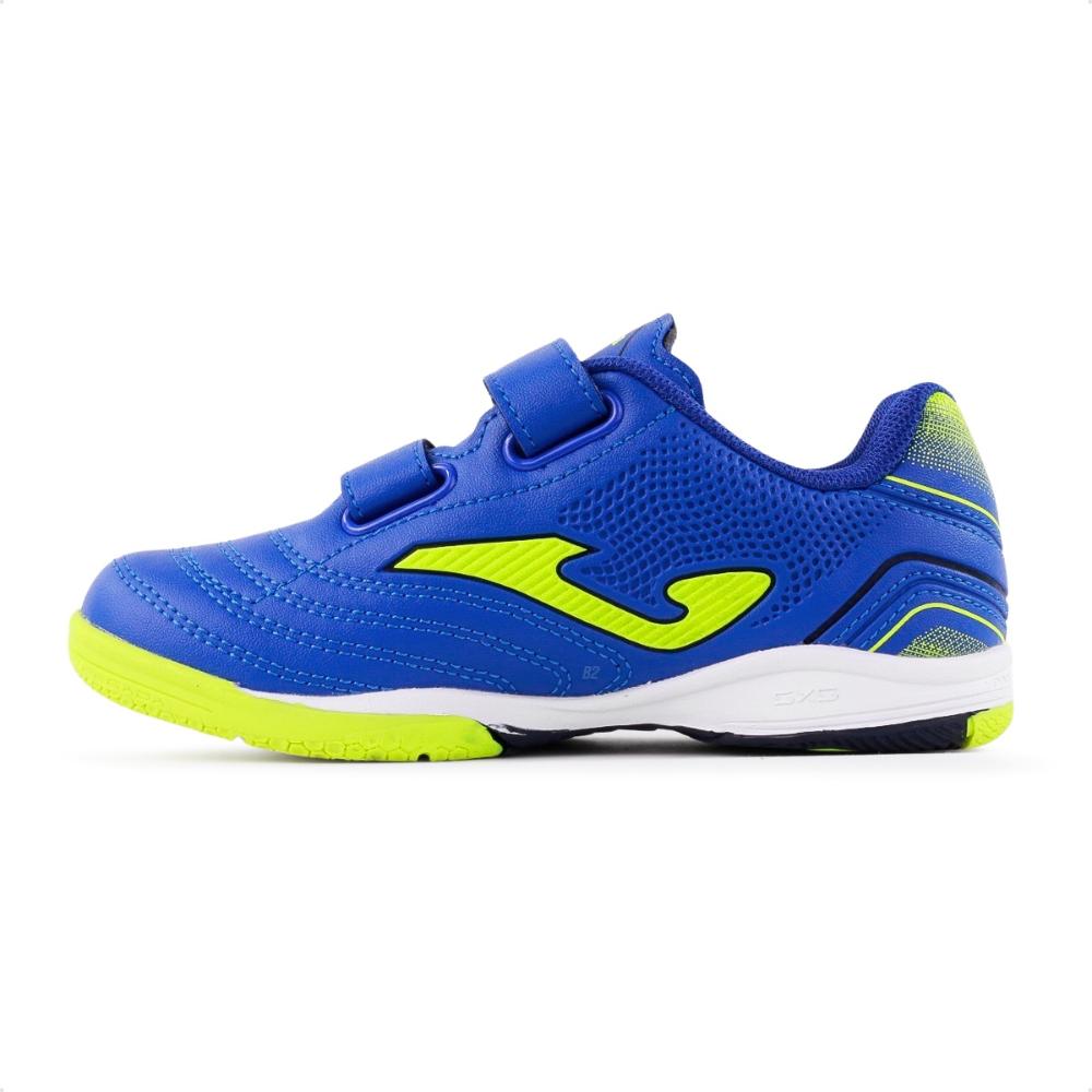 Miniatura Chuteira Futsal Joma Toledo Infantil Azul / Verde - 26