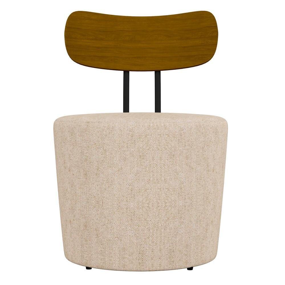 Miniatura Kit 2 Poltronas Decorativas Redondas 53cm Le Moon M22 Linho Cru - Mpozenato