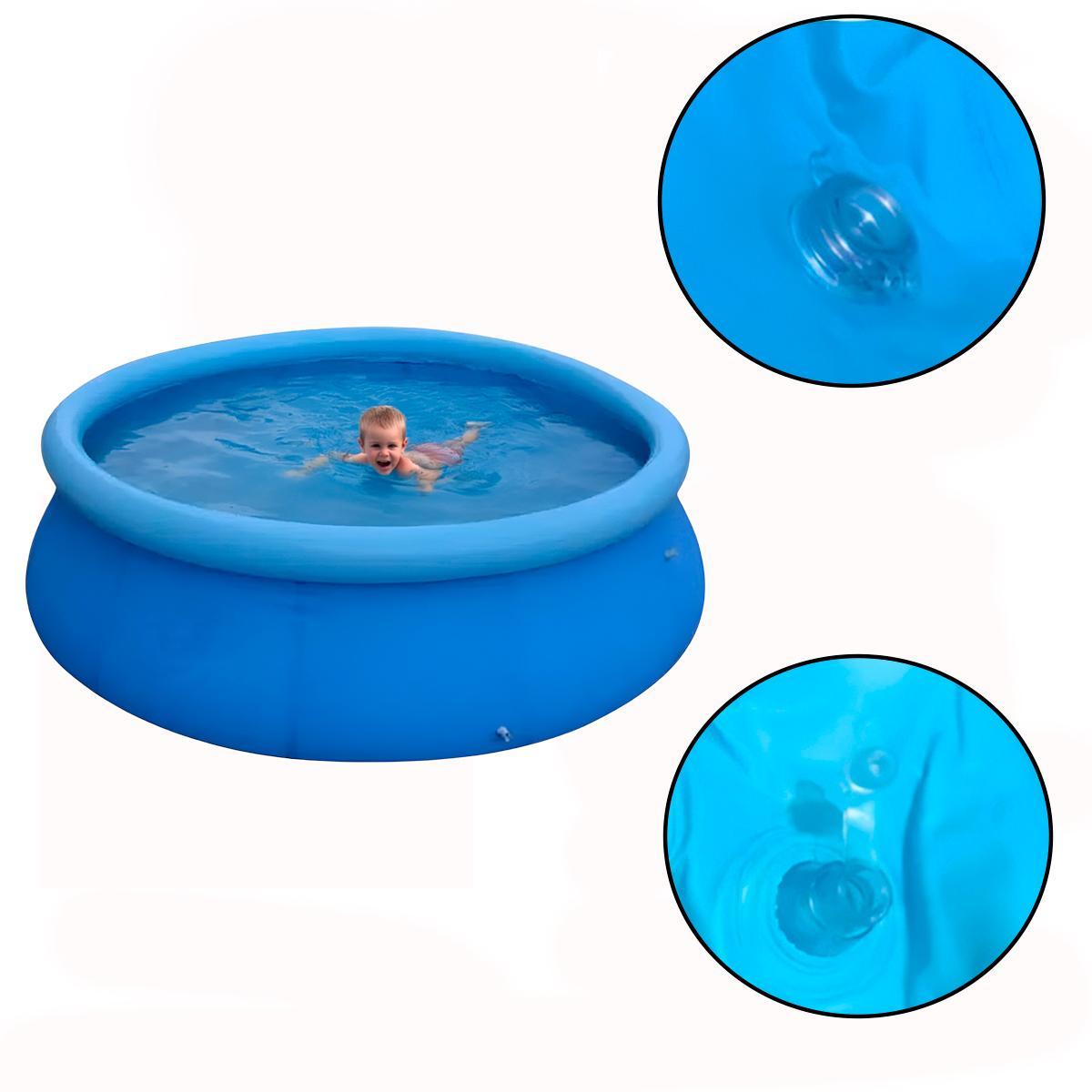 Miniatura Piscina Inflável Redonda Azul 1000 Litros Verão Diversão