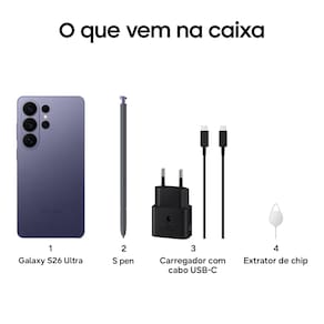 Smartphone Samsung Galaxy S26 Ultra 5G Tela 6.9" 256GB Câmera Quadrupla 200MP Azul