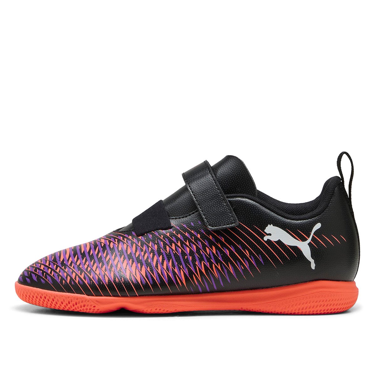 Miniatura Chuteira Infantil Futsal Puma Future 8 Play Preto+Vermelho - 26