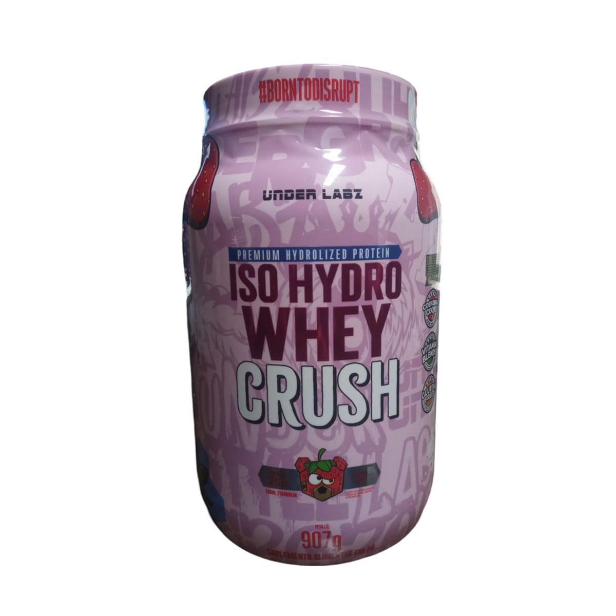 Miniatura Whey Protein Iso Hydro Crush Sabor Morango 907G Under Labz