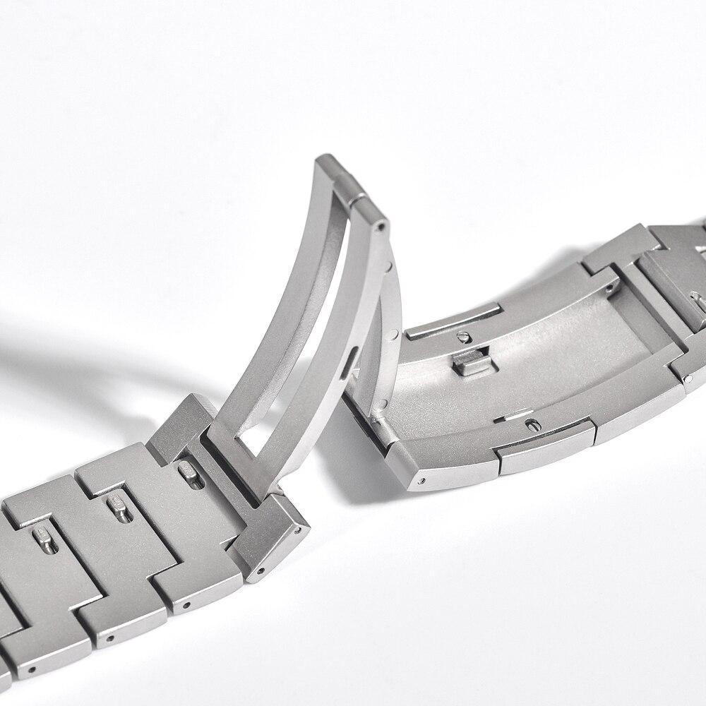 Miniatura Pulseira de Titanium Click para Apple Watch 42/44/45/46/49mm, Originais iPlace, Silver