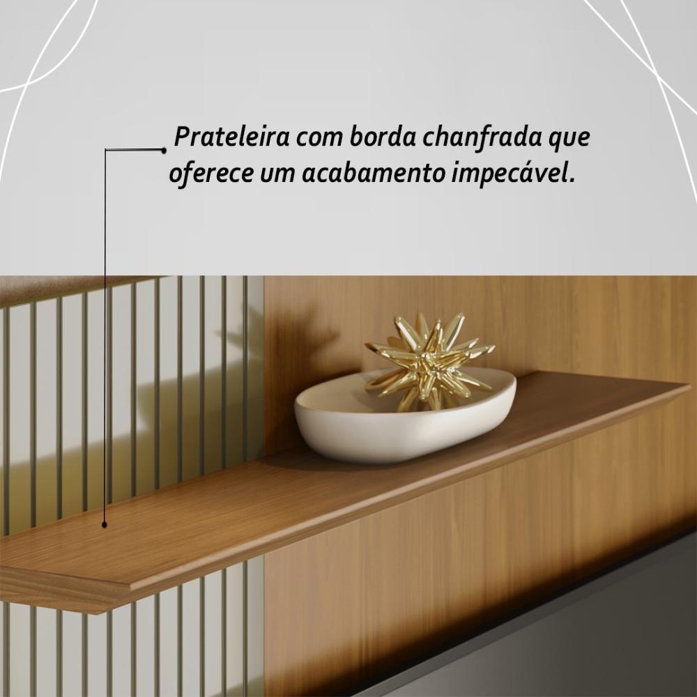Miniatura Painel Bancada Suspensa 1 Porta Tvs Até 65 Polegadas Aurora - Cumaru Opala