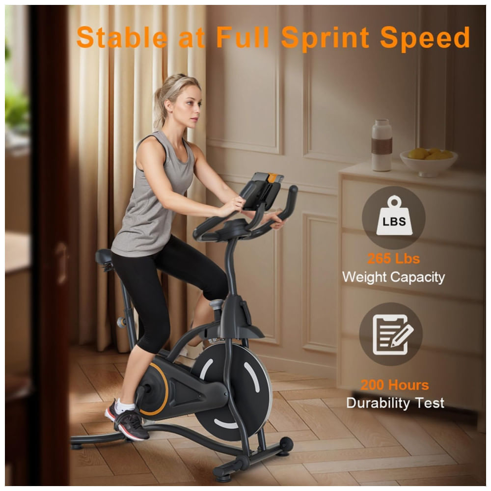 Miniatura Bicicleta de exercício estacionária para equipamentos de exercício de ciclismo interno em casa com resistência