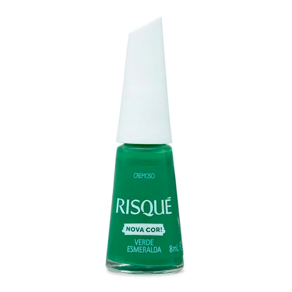 Miniatura Esmalte Risqué Cremoso Nova Cor Verde Esmeralda 8ml