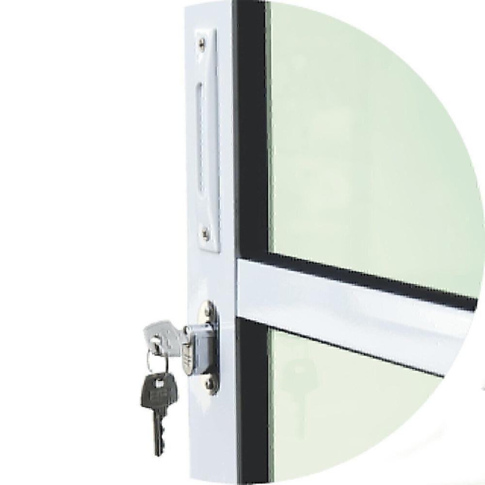 Miniatura Porta de Correr 3 Folhas 1/3 Super Vidro Reflex 210cm x 120cm Brimak Mix Preto