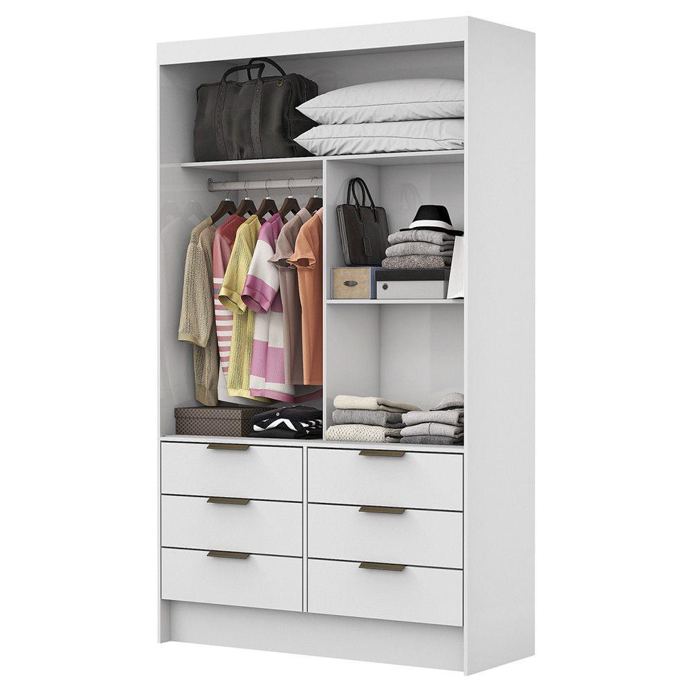 Miniatura Guarda Roupa Sevilha 2 Portas De Correr Com Espelho Carioca Móveis Branco