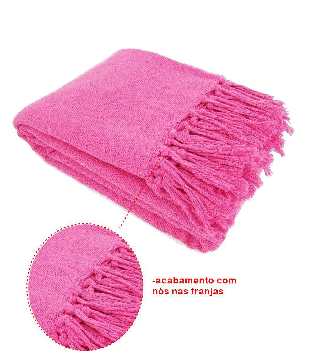 Miniatura Manta Em Algodão Rosa Gigante 2,40 X 1,80 Rosa Gigante