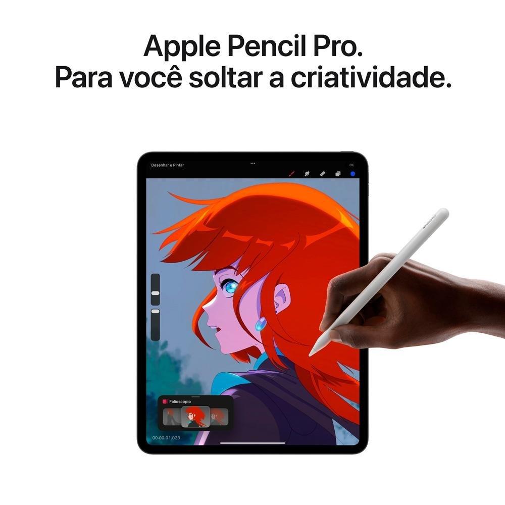 iPad Pro Apple, Tela 13", 512GB, Chip M4, Wi-Fi, Câmera Traseira 12MP, iPadOS 17, Prateado - MVX53BZ/A