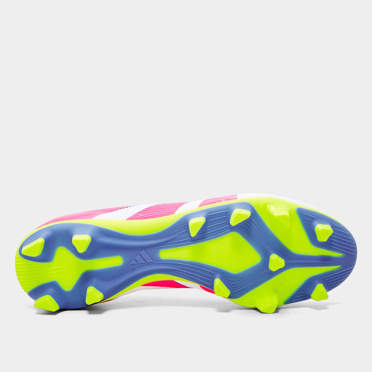 Miniatura Chuteira Campo Adidas Predator Club Unissex Branco+Rosa - 40