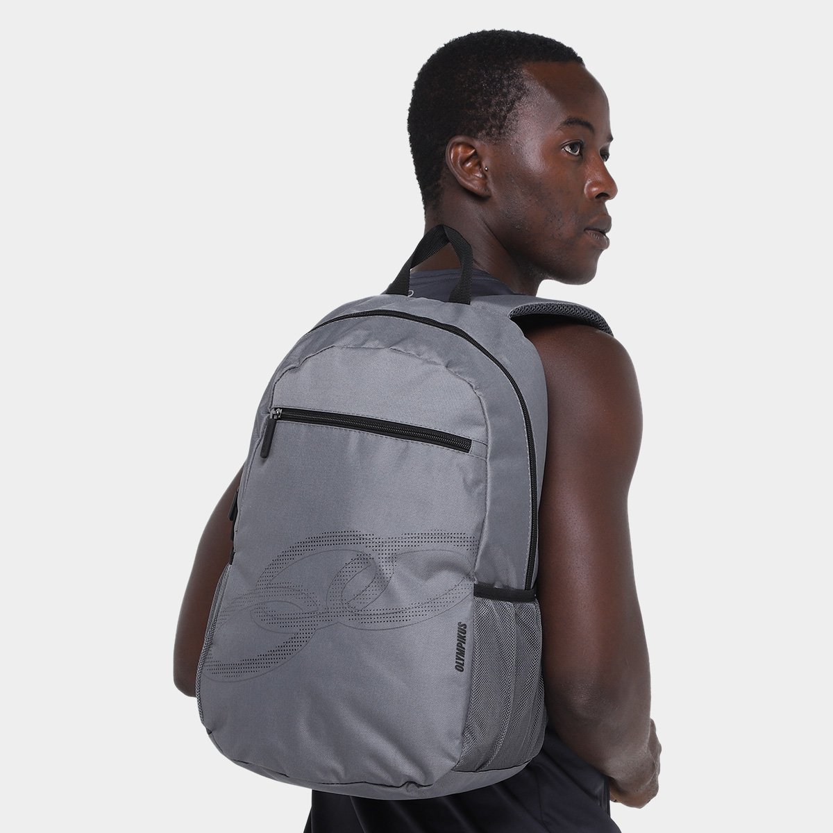 Miniatura Mochila Olympikus Basic New Cinza+Preto